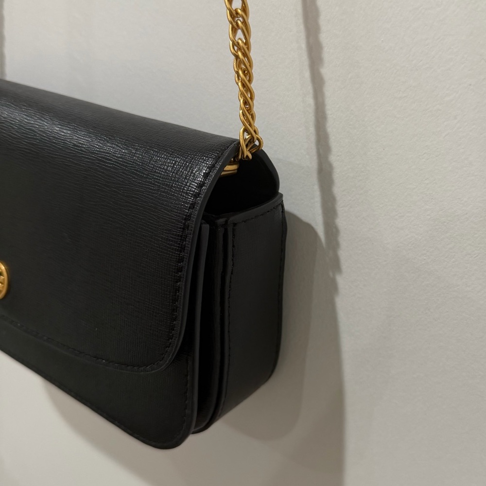 Tory Burch Black and Gold Crossbody Bag - Picture 4 of 10